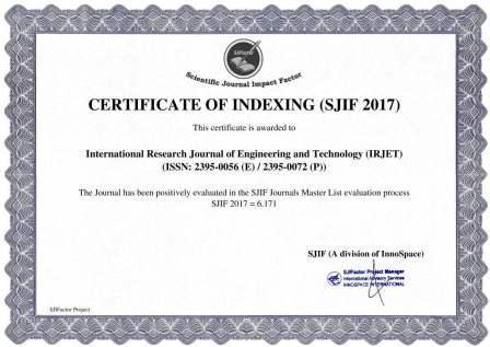 IRJET impactFactor 2017