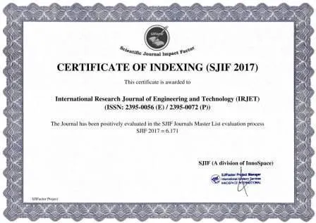 IRJET impactFactor 2017